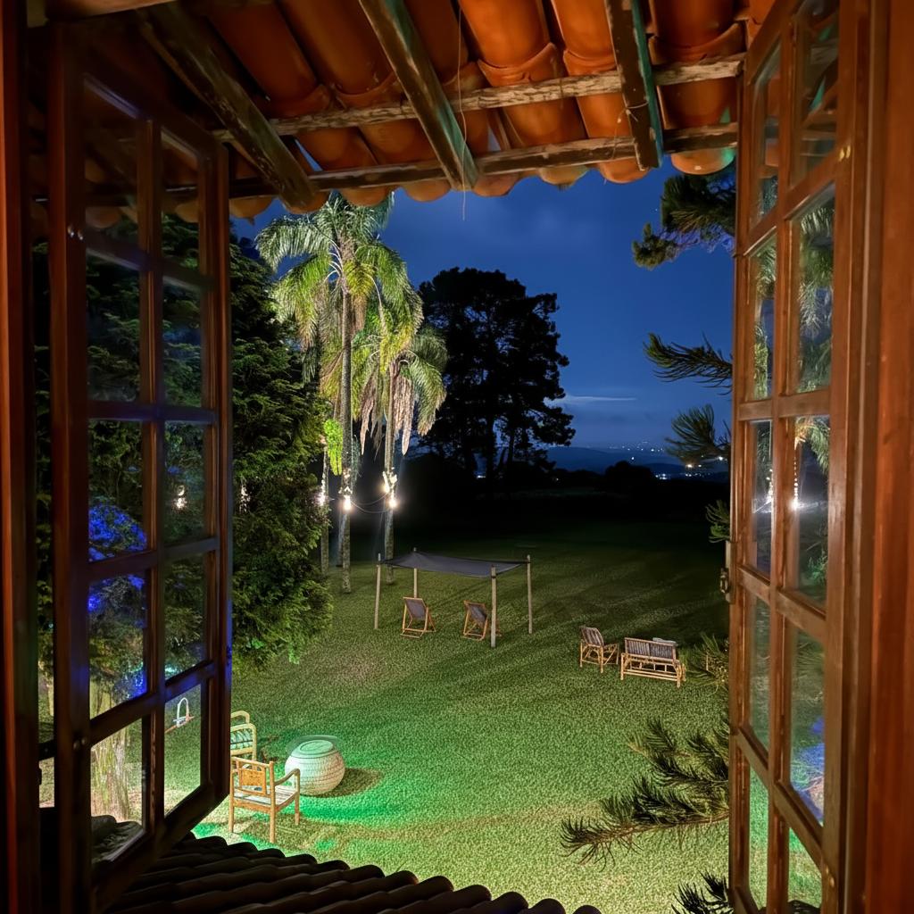 Suite Executiva à noite com vista panorâmica